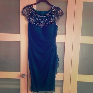 Formal green dress with beading